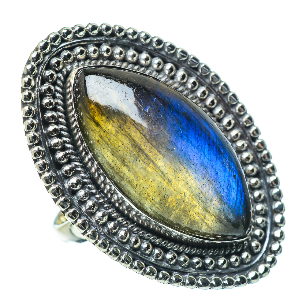 Labradorite Rings handcrafted by Anasilvercos - RING33647