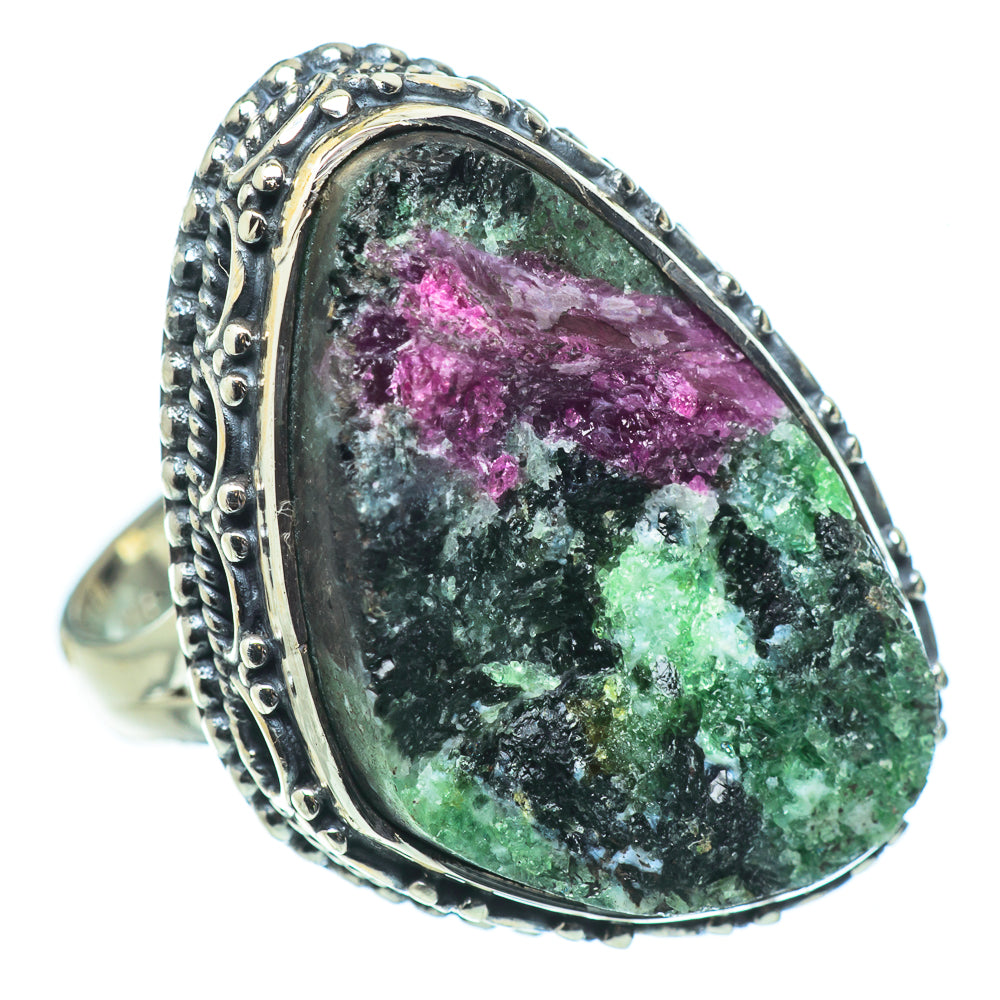 Ruby Zoisite Rings handcrafted by Anasilvercos - RING33681