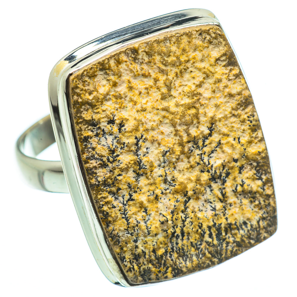 Germany Psilomelane Dendrite Rings handcrafted by Anasilvercos - RING34014