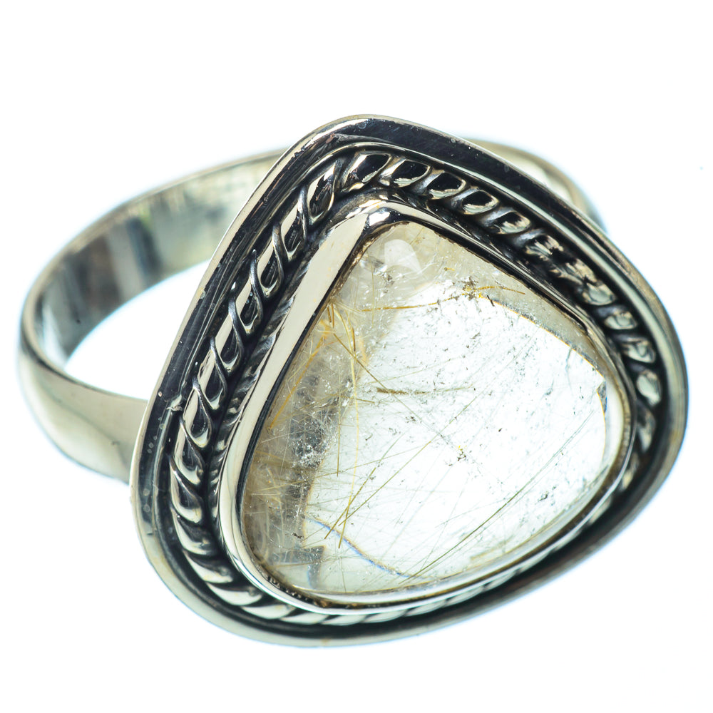 Rutilated Quartz Rings handcrafted by Anasilvercos - RING34615