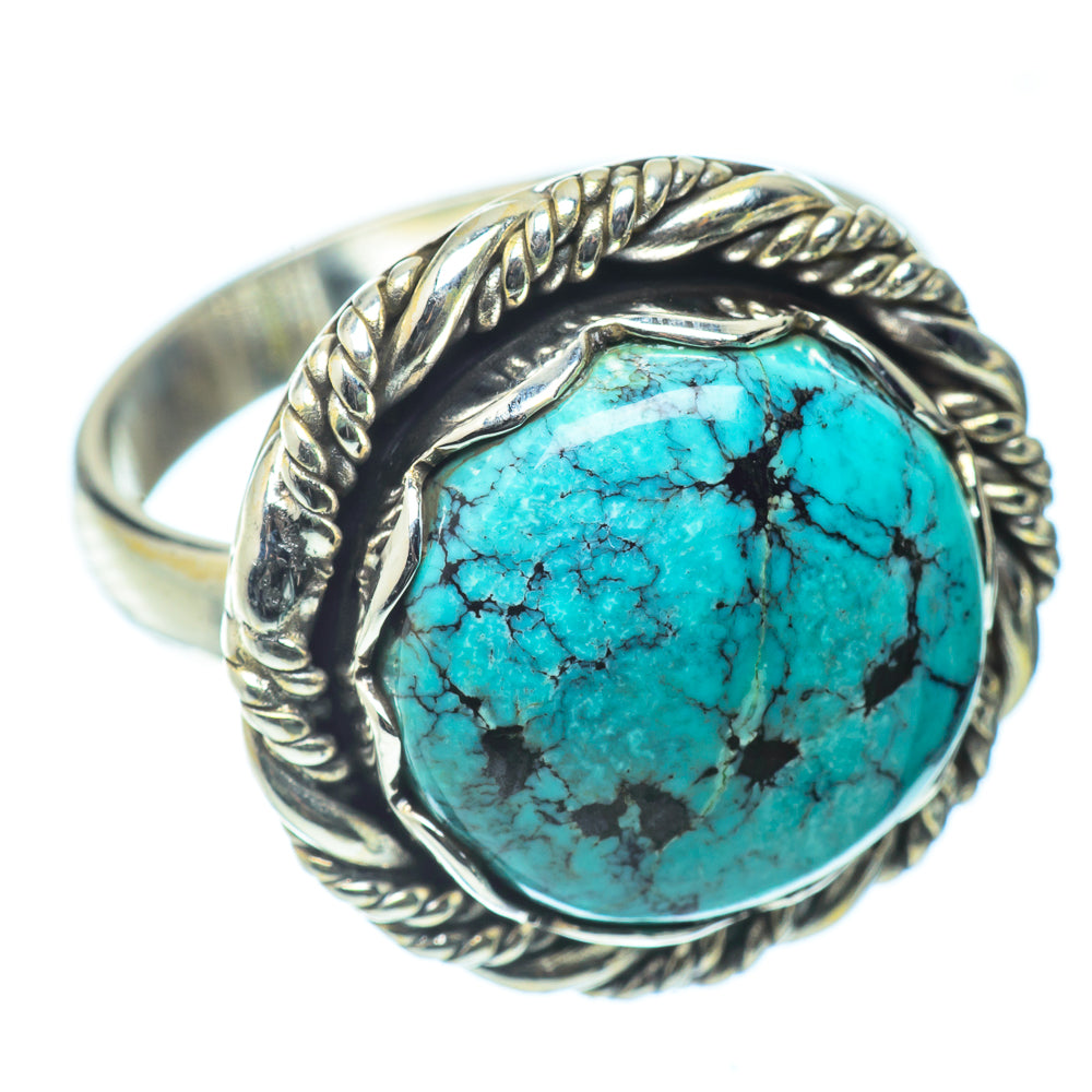 Tibetan Turquoise Rings handcrafted by Anasilvercos - RING34631