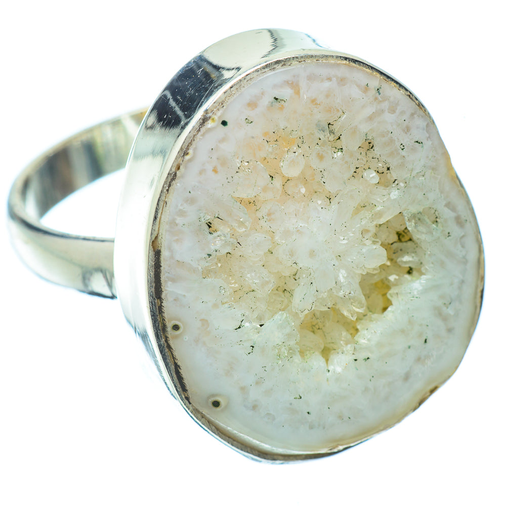 White Geode Slice Rings handcrafted by Anasilvercos - RING34650