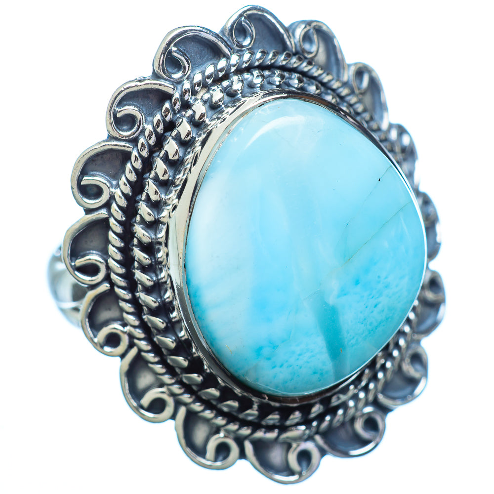 Larimar Rings handcrafted by Anasilvercos - RING3476