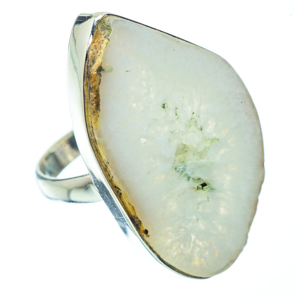 White Geode Slice Rings handcrafted by Anasilvercos - RING34859