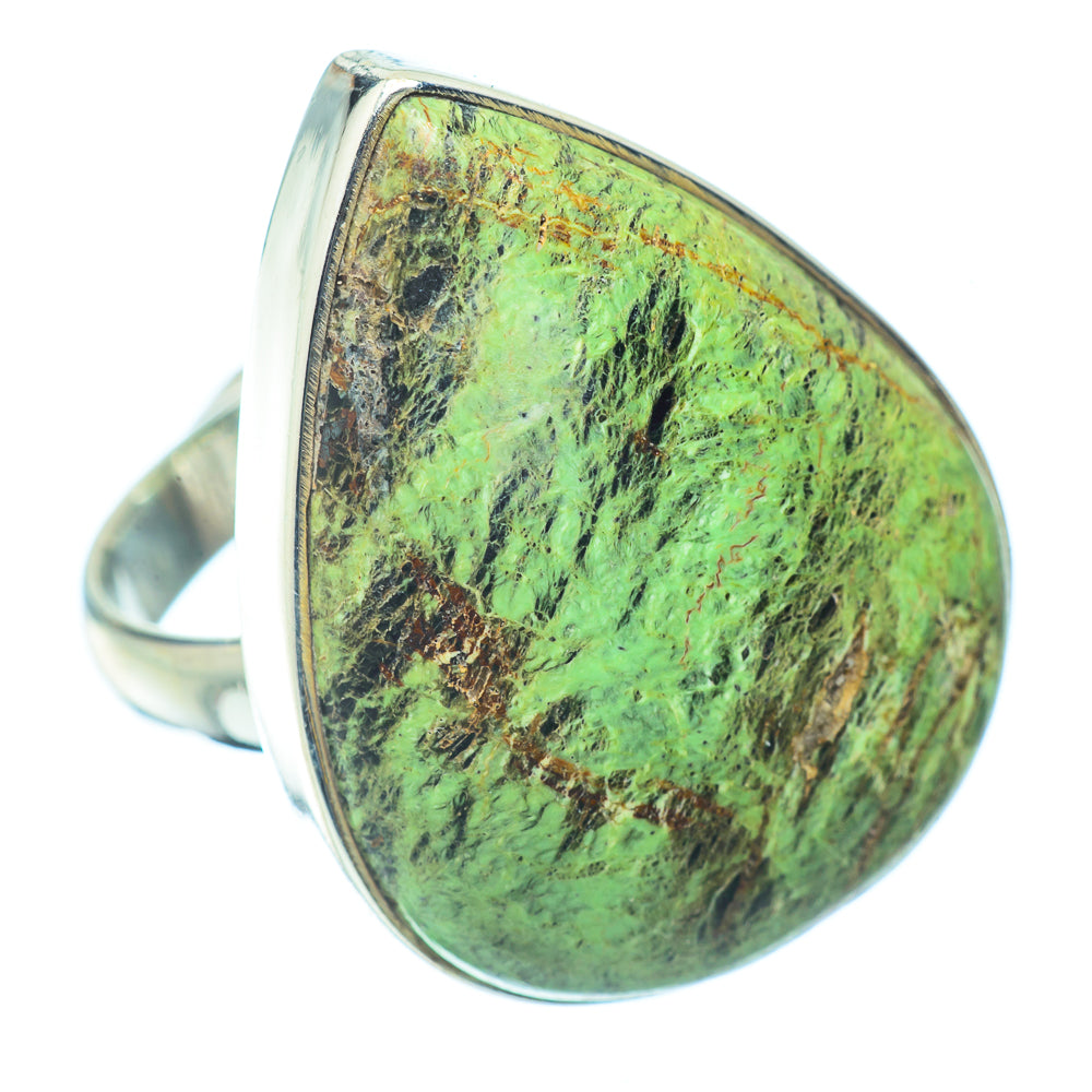 Lemon Chrysoprase Rings handcrafted by Anasilvercos - RING34907