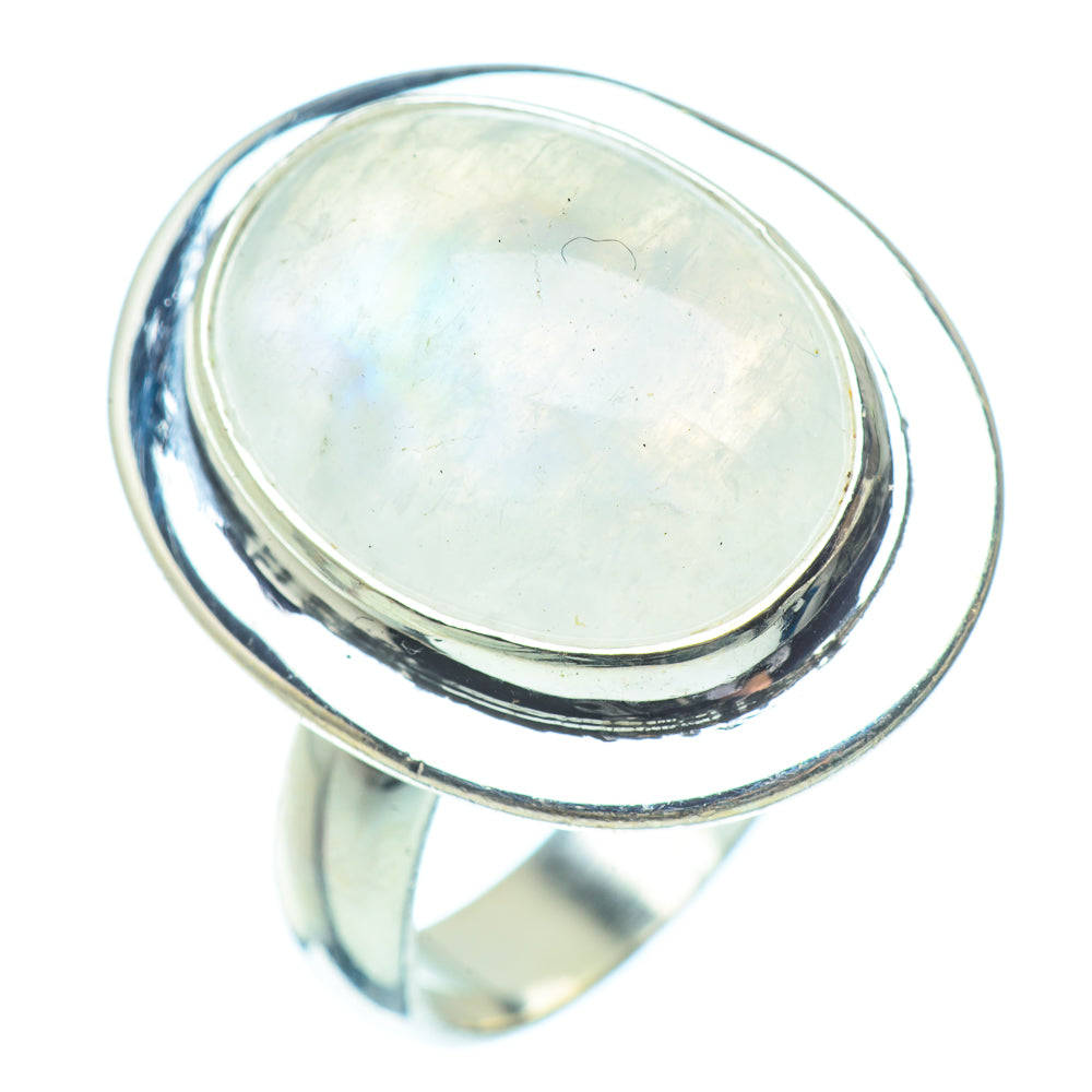 Rainbow Moonstone Rings handcrafted by Anasilvercos - RING35087