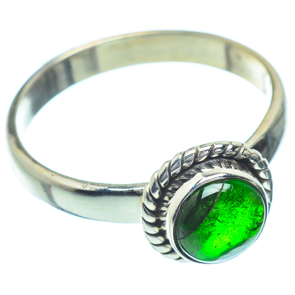 Chrome Diopside Rings handcrafted by Anasilvercos - RING35209
