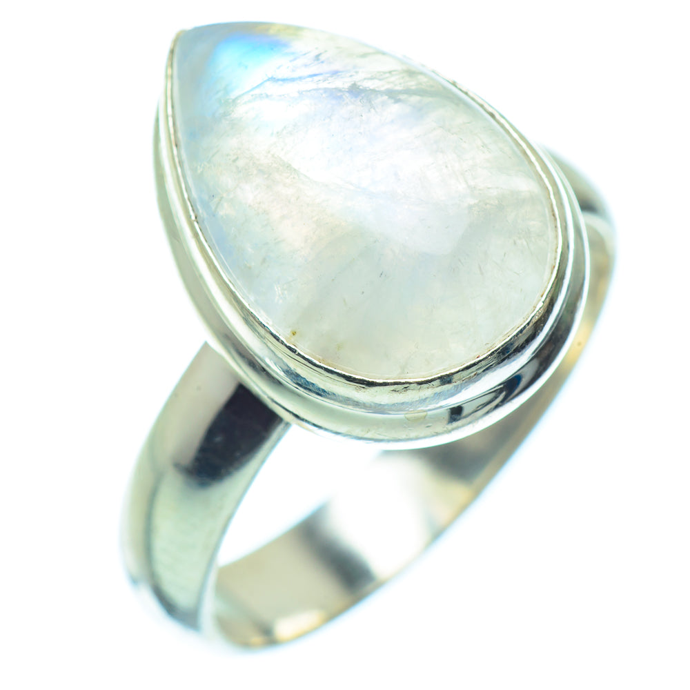 Rainbow Moonstone Rings handcrafted by Anasilvercos - RING35545