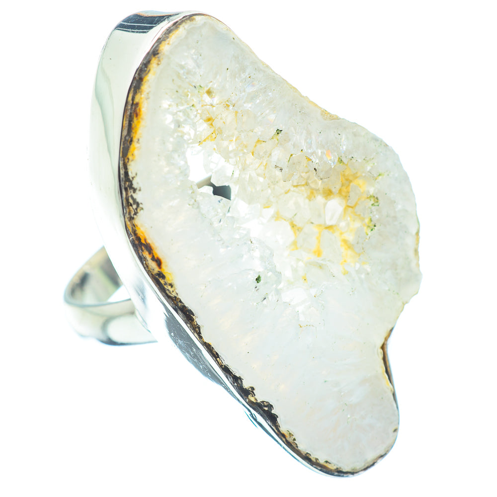 White Geode Slice Rings handcrafted by Anasilvercos - RING35631