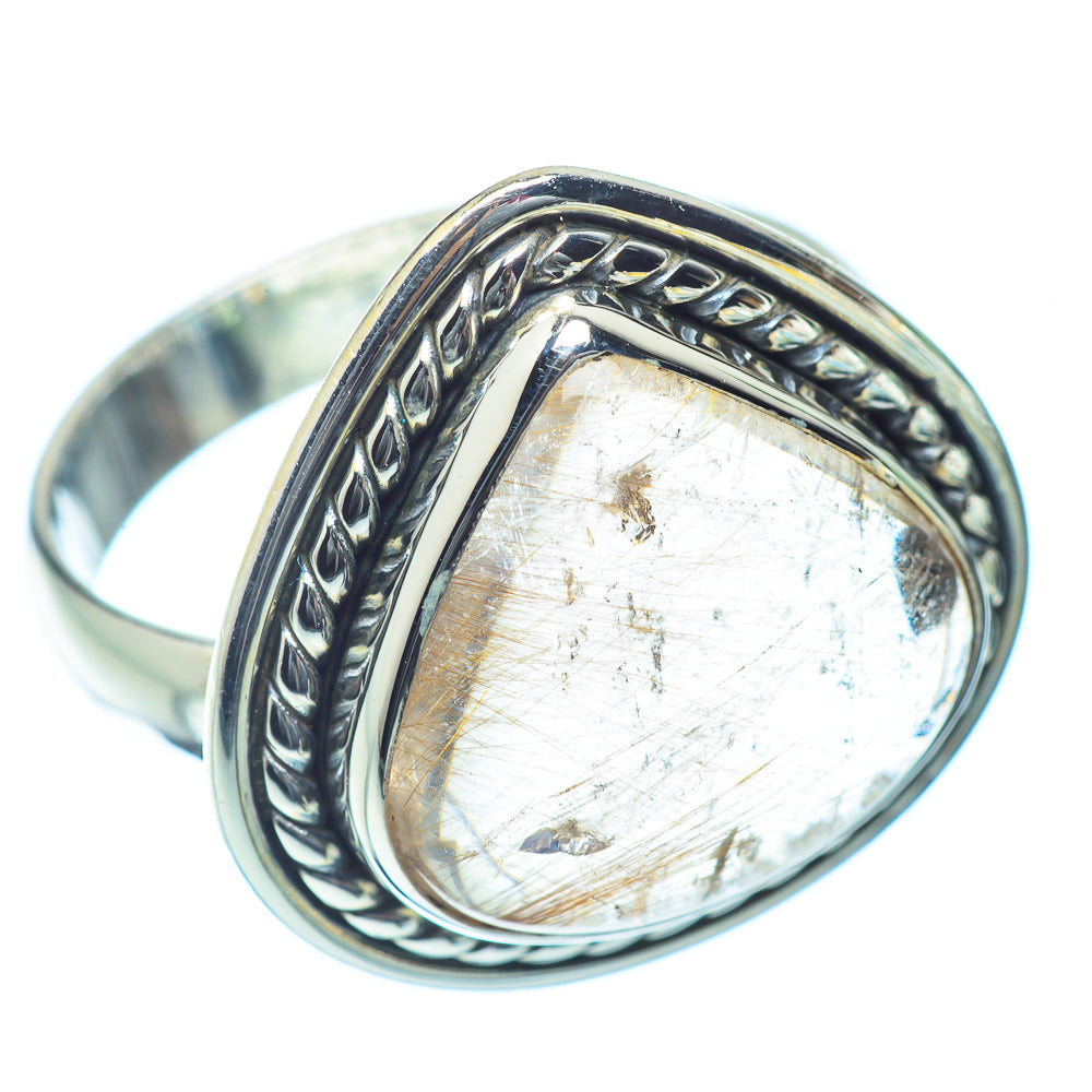 Rutilated Quartz Rings handcrafted by Anasilvercos - RING35736