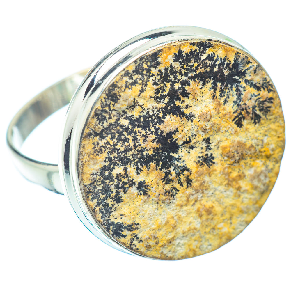 Germany Psilomelane Dendrite Rings handcrafted by Anasilvercos - RING36106