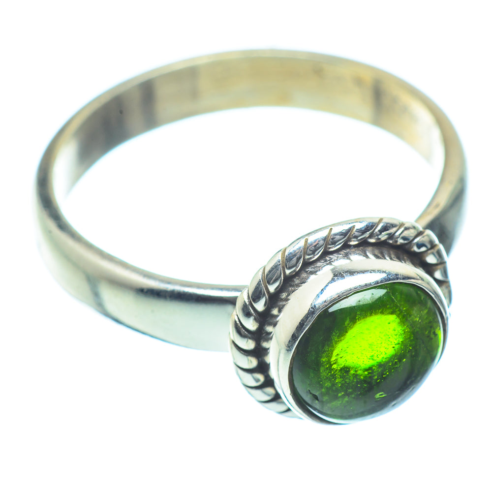 Chrome Diopside Rings handcrafted by Anasilvercos - RING36434