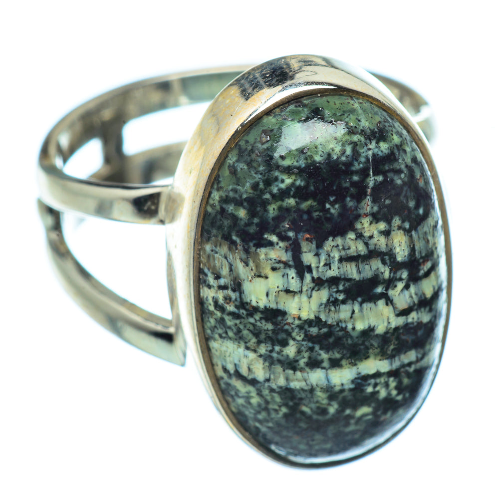 Lizard Jasper Rings handcrafted by Anasilvercos - RING36711