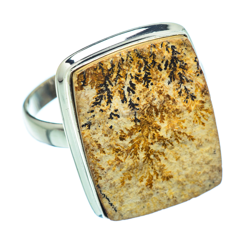 Germany Psilomelane Dendrite Rings handcrafted by Anasilvercos - RING36829