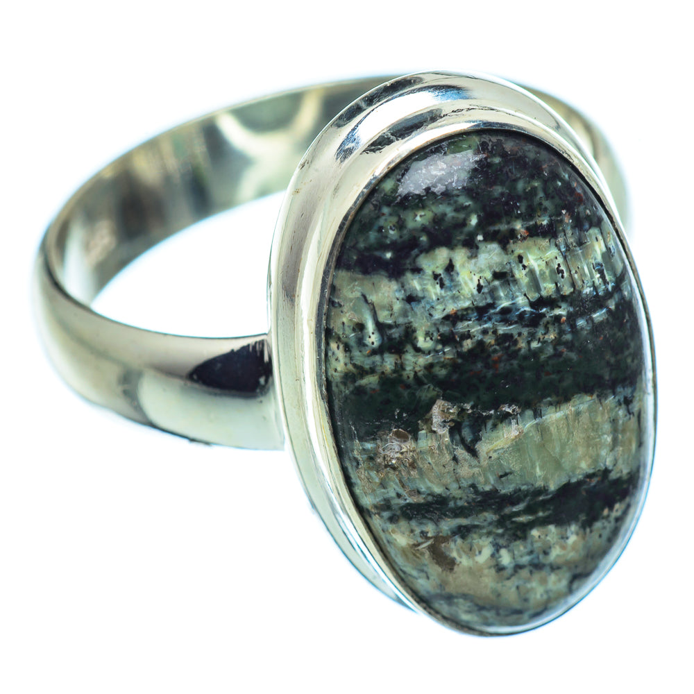 Lizard Jasper Rings handcrafted by Anasilvercos - RING36912