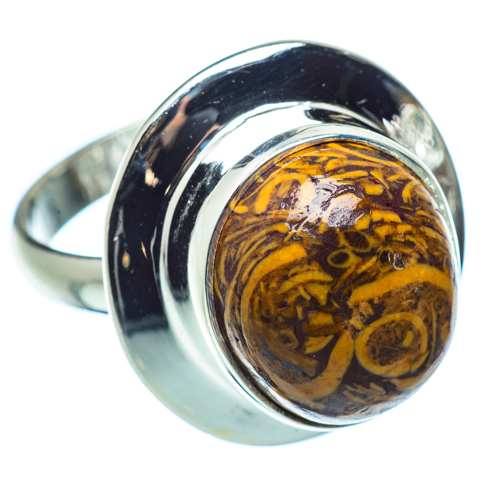 Coquina Jasper Rings handcrafted by Anasilvercos - RING37320