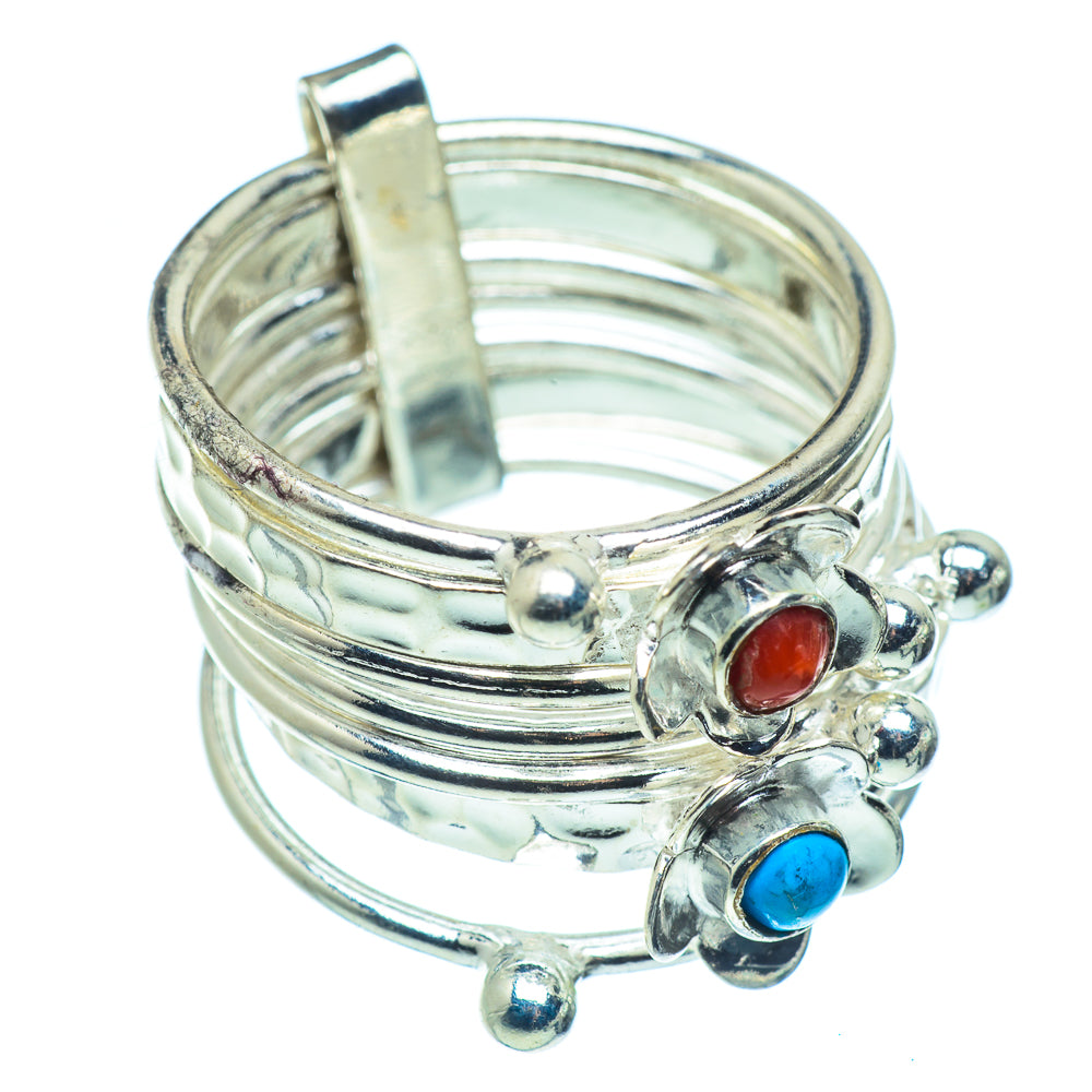 Red Coral Rings handcrafted by Anasilvercos - RING37427