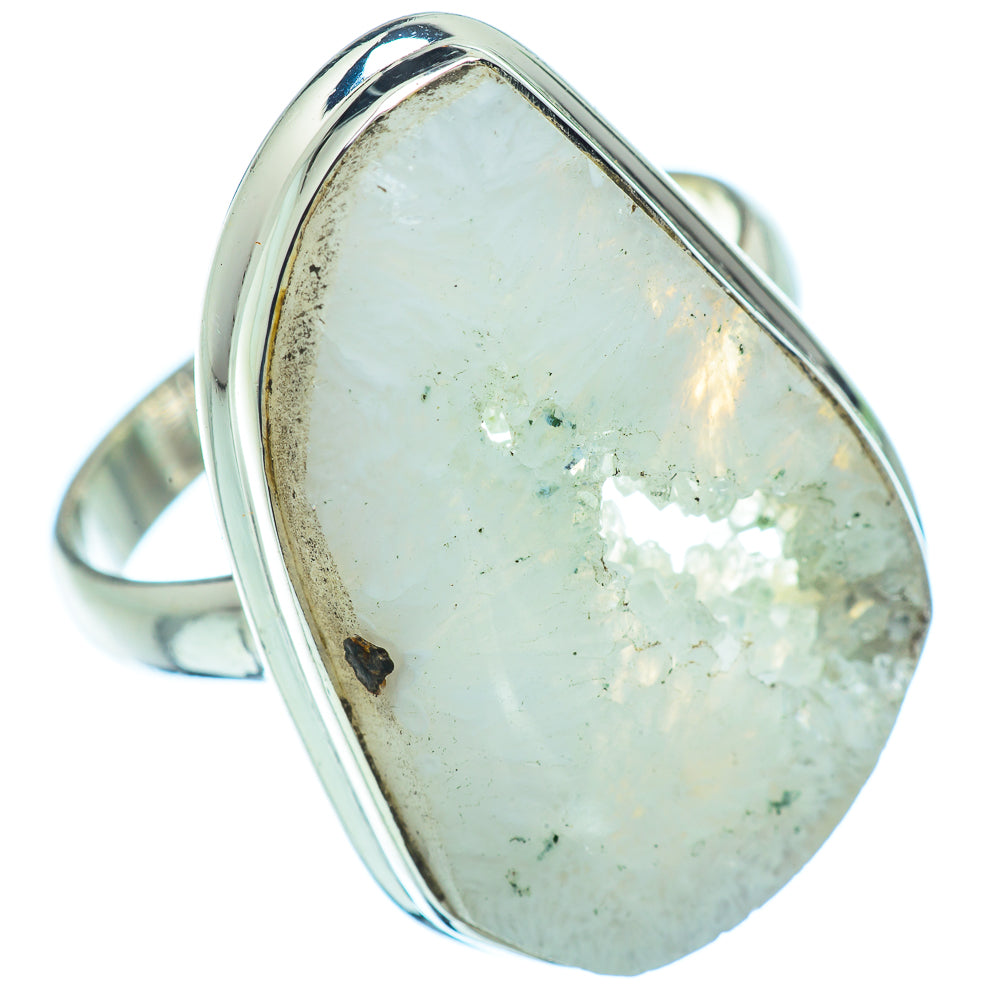 White Geode Slice Rings handcrafted by Anasilvercos - RING37648