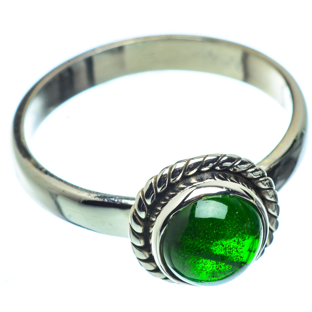 Chrome Diopside Rings handcrafted by Anasilvercos - RING37716