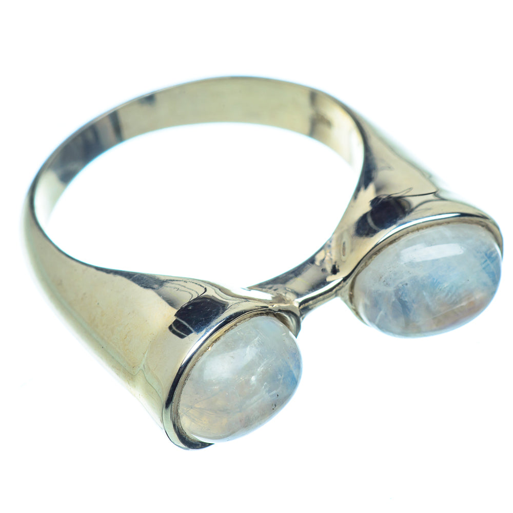 Rainbow Moonstone Rings handcrafted by Anasilvercos - RING37780