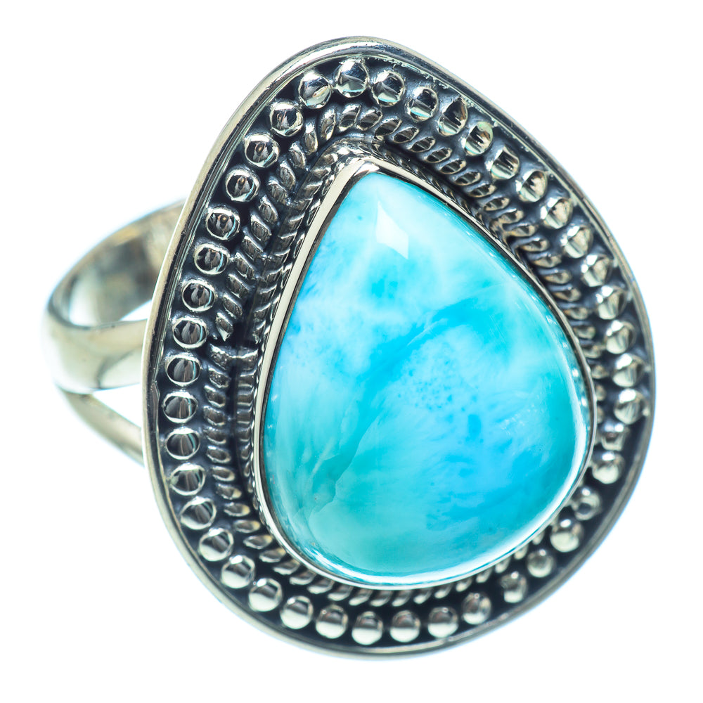 Larimar Rings handcrafted by Anasilvercos - RING38385