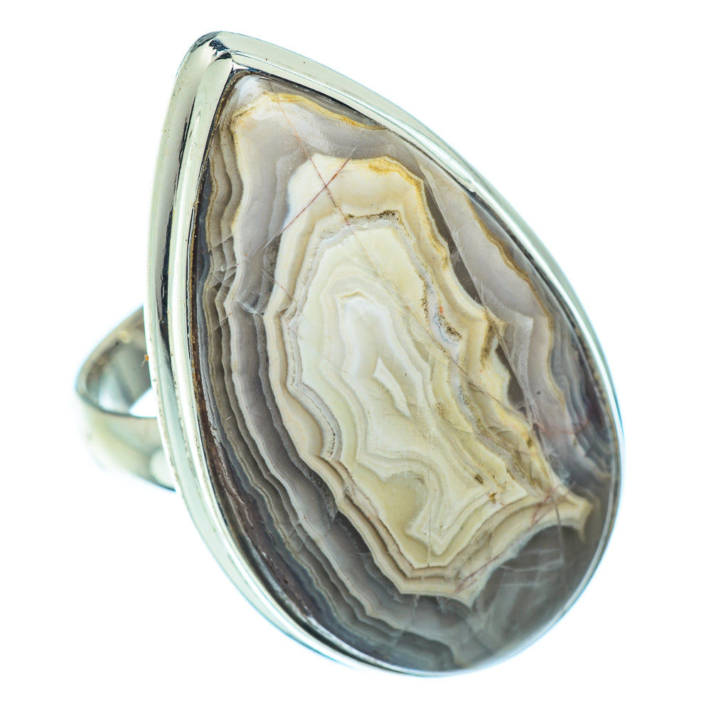 Laguna Lace Agate Rings handcrafted by Anasilvercos - RING38905