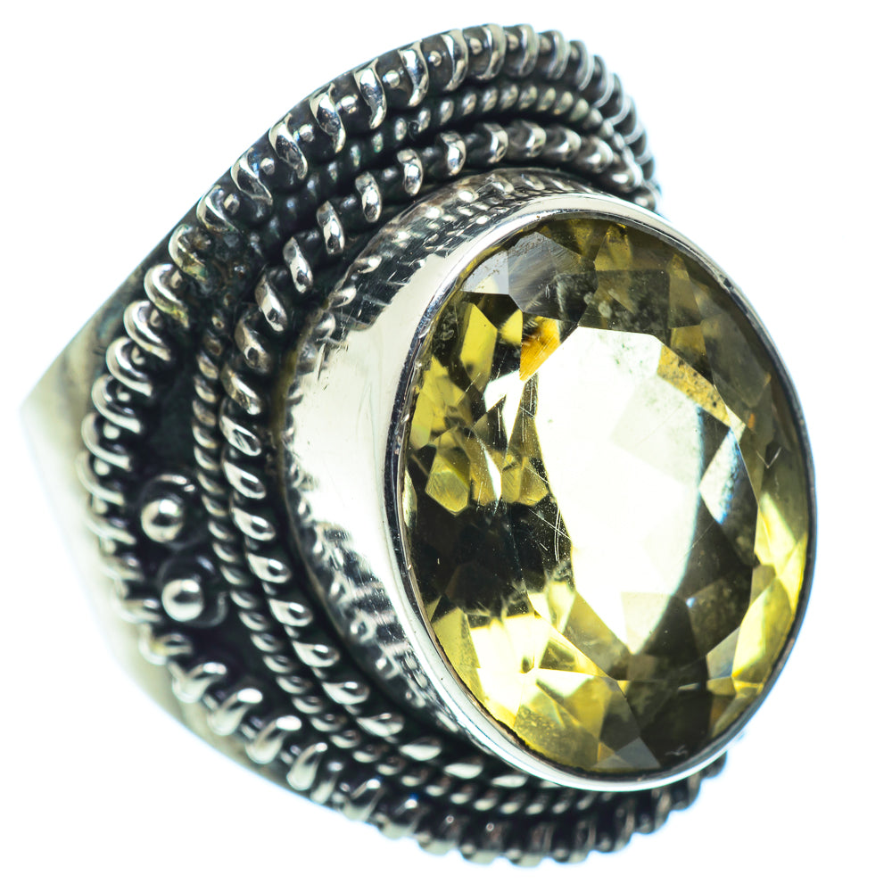 Lemon Quartz Rings handcrafted by Anasilvercos - RING38981