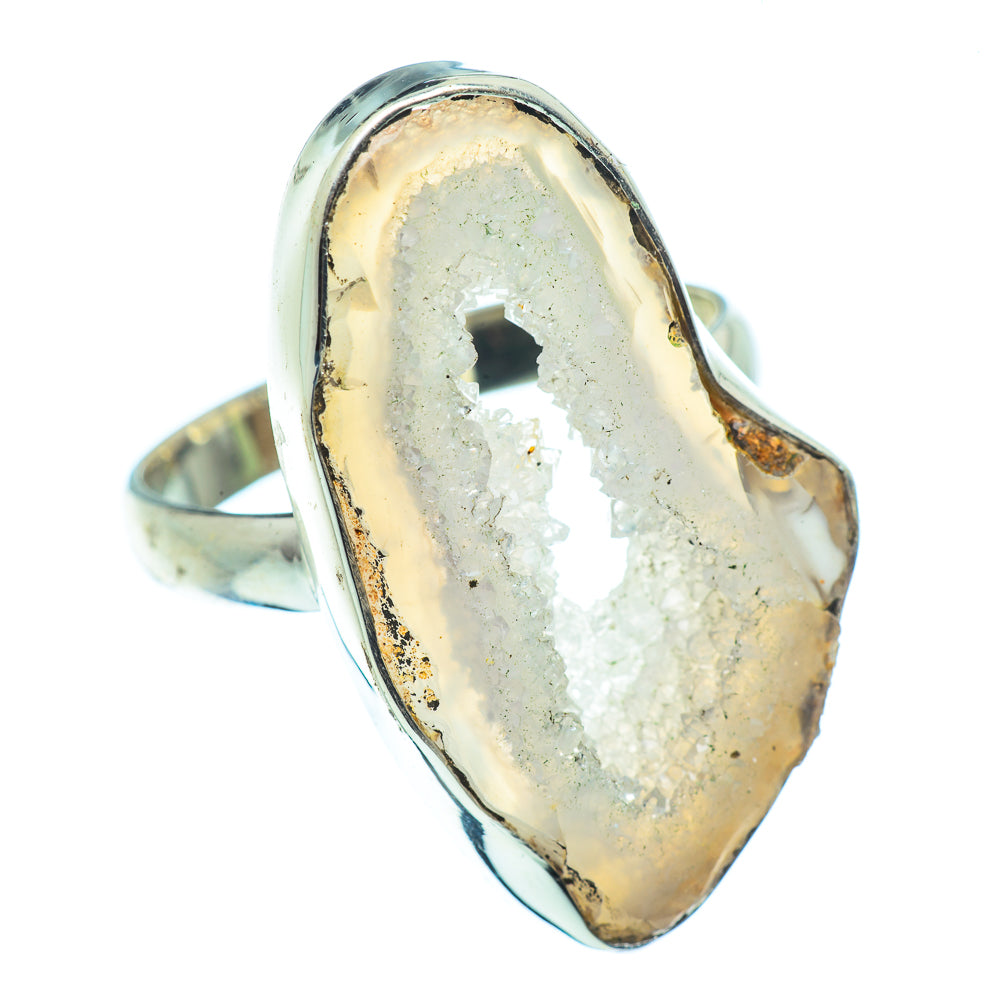 Coconut Geode Slice Rings handcrafted by Anasilvercos - RING39521