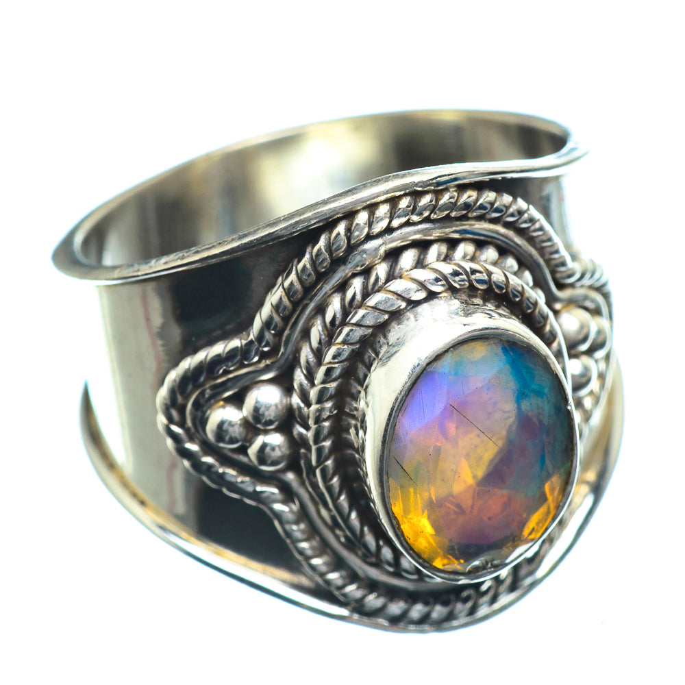Ethiopian Opal Rings handcrafted by Anasilvercos - RING39712