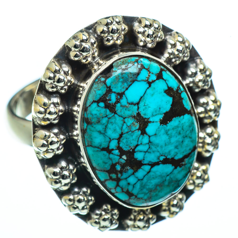 Tibetan Turquoise Rings handcrafted by Anasilvercos - RING40070