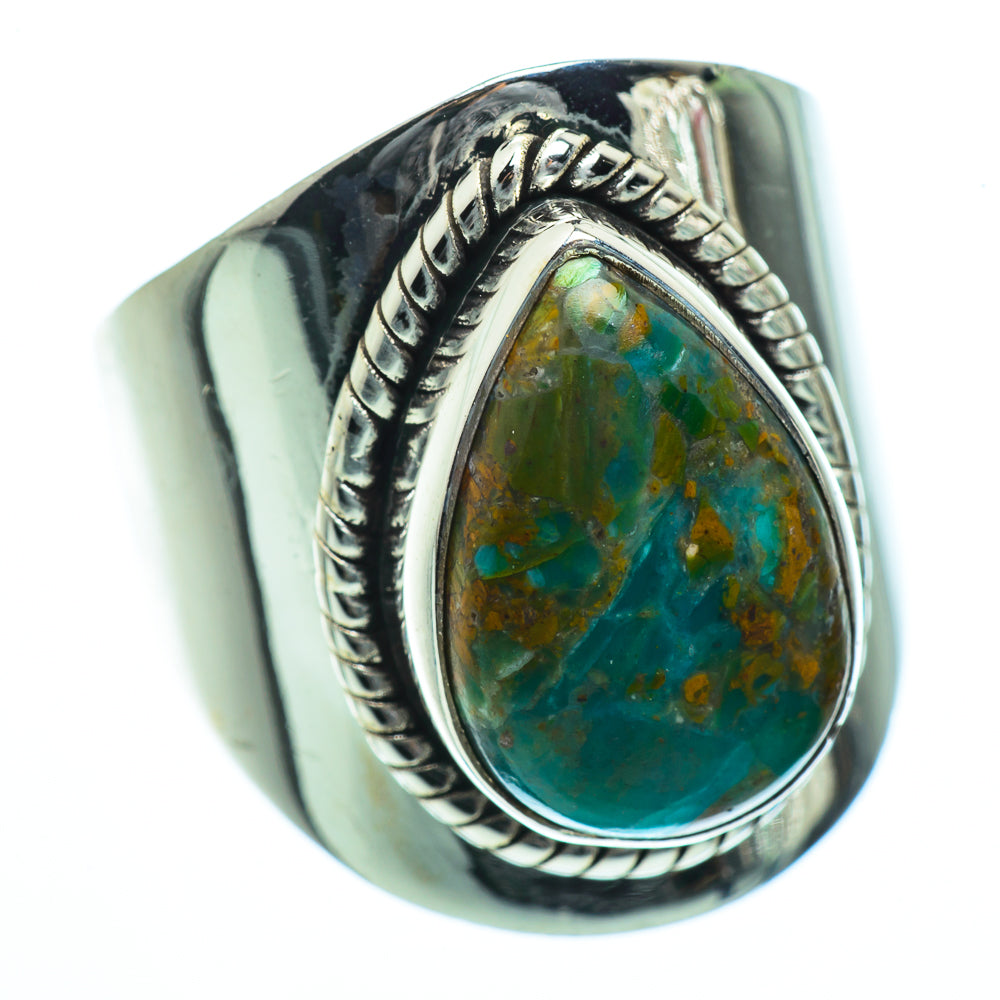 Chrysocolla Rings handcrafted by Anasilvercos - RING40276