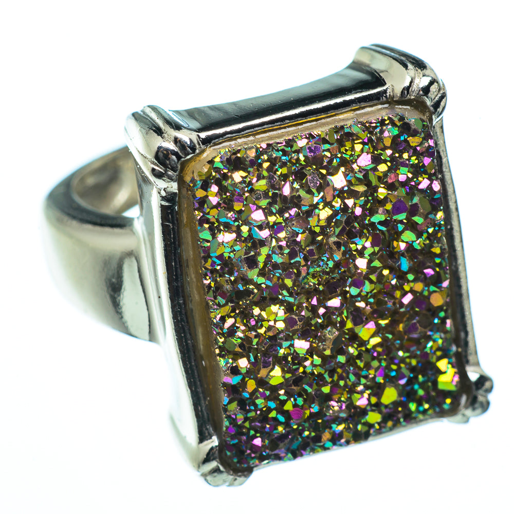 Titanium Druzy Rings handcrafted by Anasilvercos - RING40298