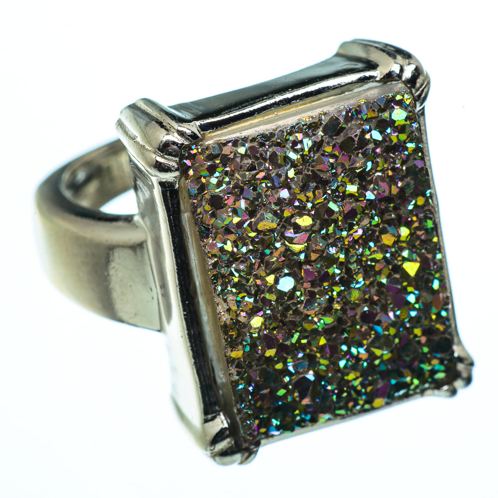 Titanium Druzy Rings handcrafted by Anasilvercos - RING40406