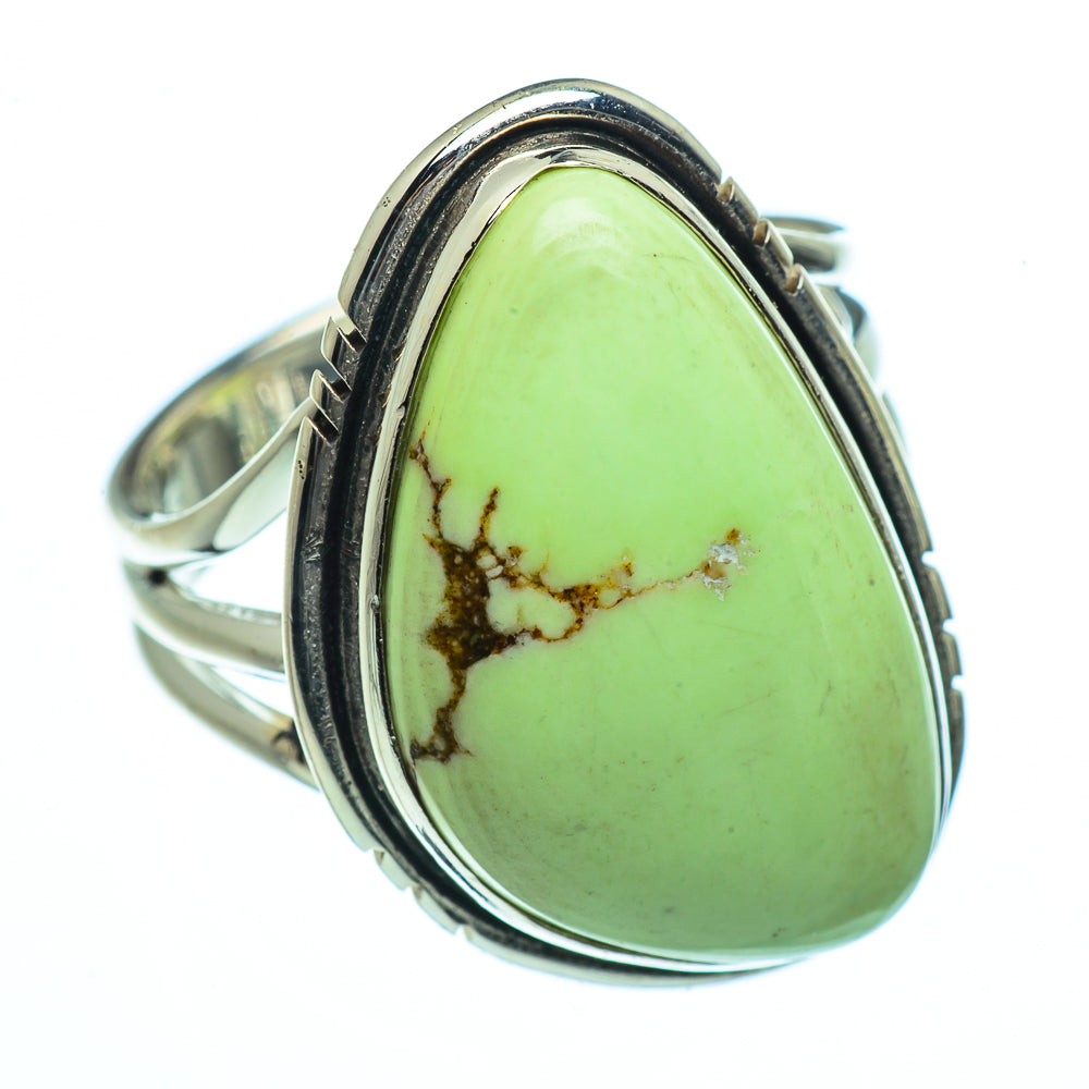 Lemon Chrysoprase Rings handcrafted by Anasilvercos - RING40505
