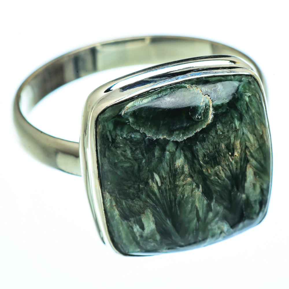 Seraphinite Rings handcrafted by Anasilvercos - RING40516