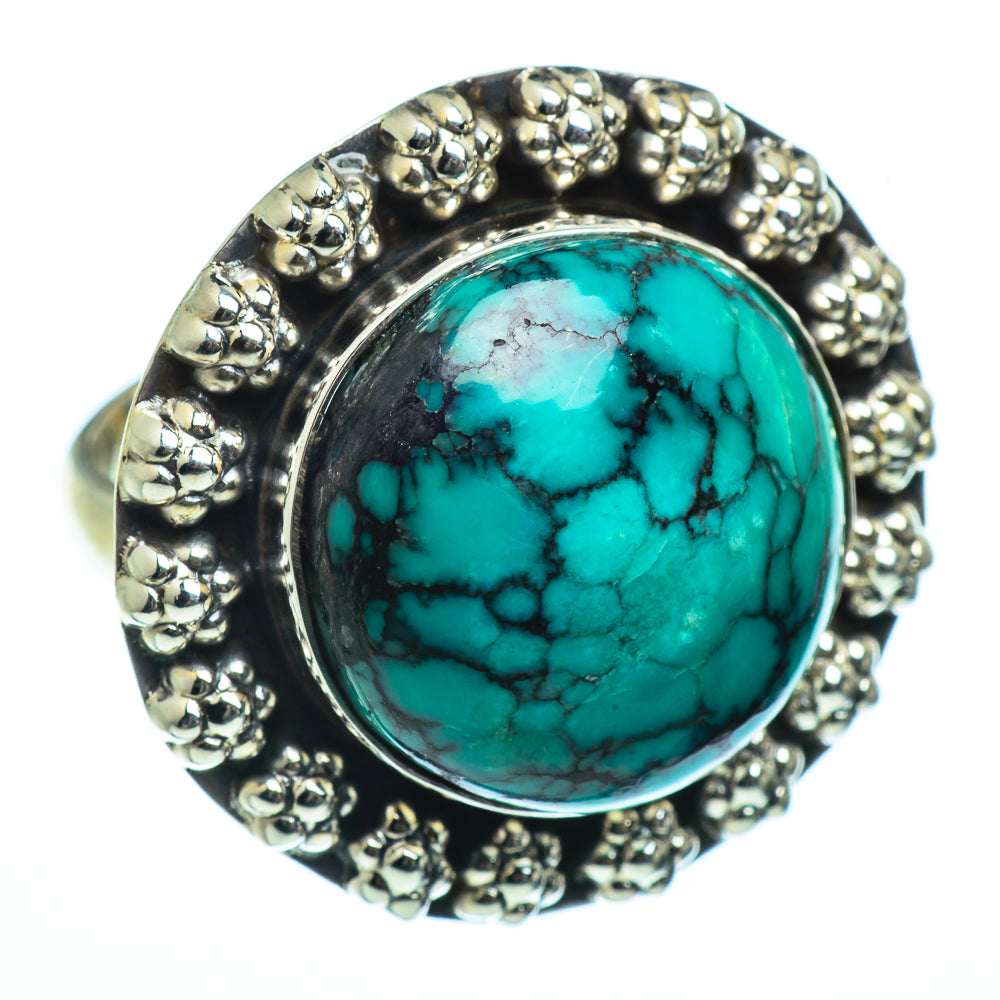 Tibetan Turquoise Rings handcrafted by Anasilvercos - RING40622