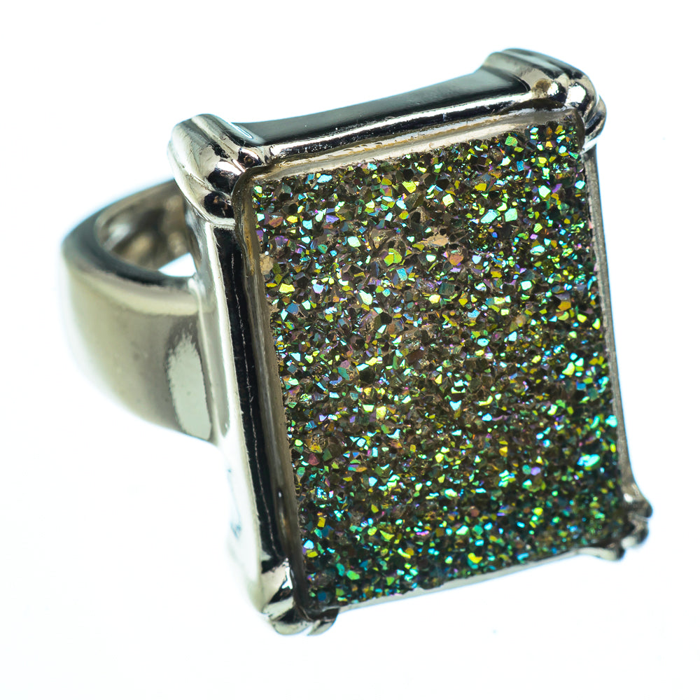 Titanium Druzy Rings handcrafted by Anasilvercos - RING40813