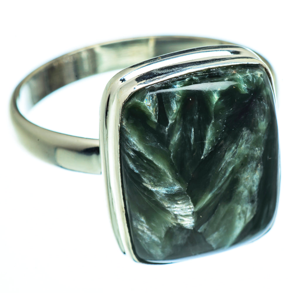 Seraphinite Rings handcrafted by Anasilvercos - RING40934