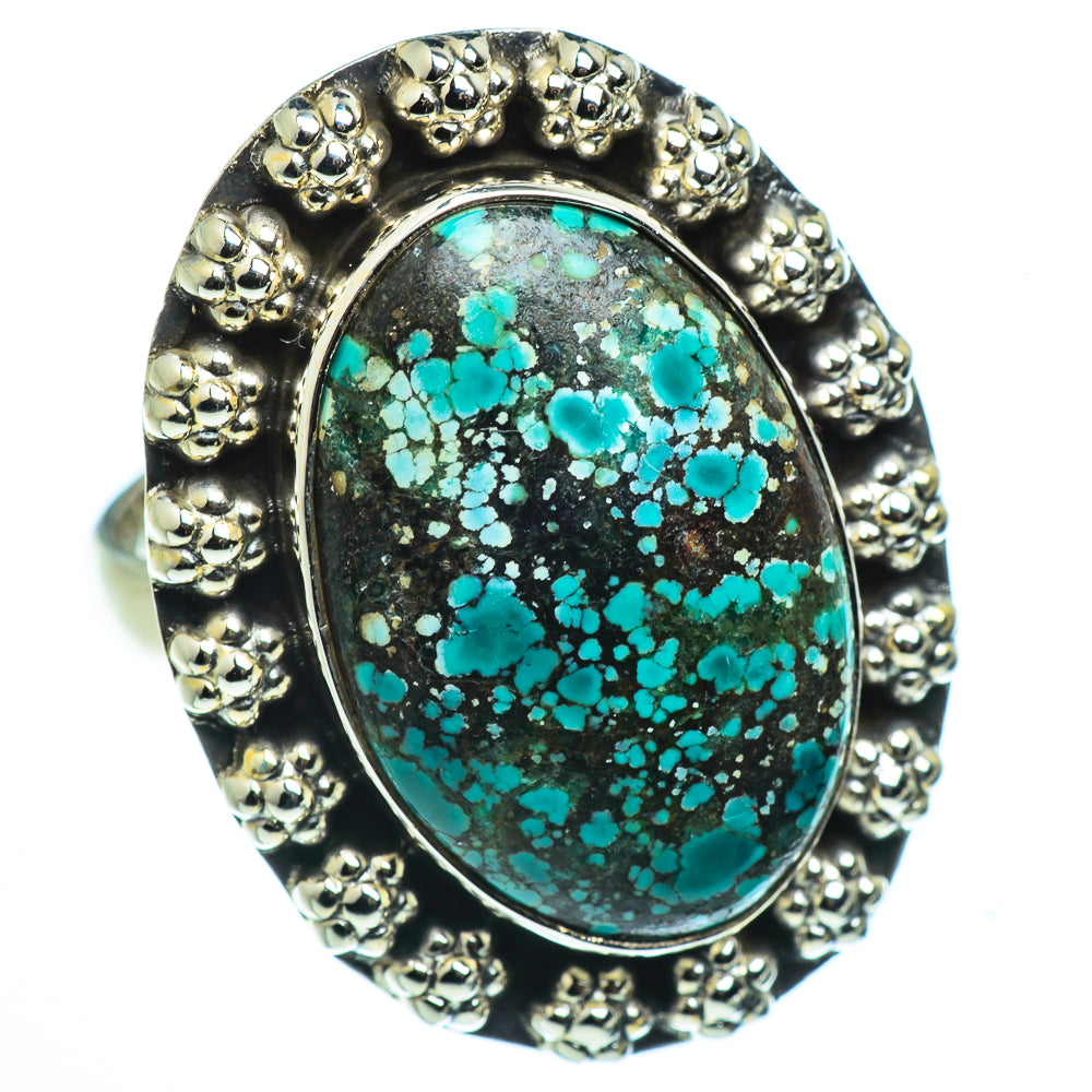 Tibetan Turquoise Rings handcrafted by Anasilvercos - RING41119