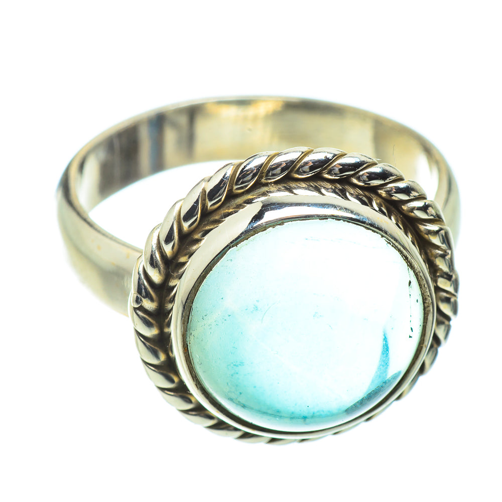 Aqua Chalcedony Rings handcrafted by Anasilvercos - RING41377