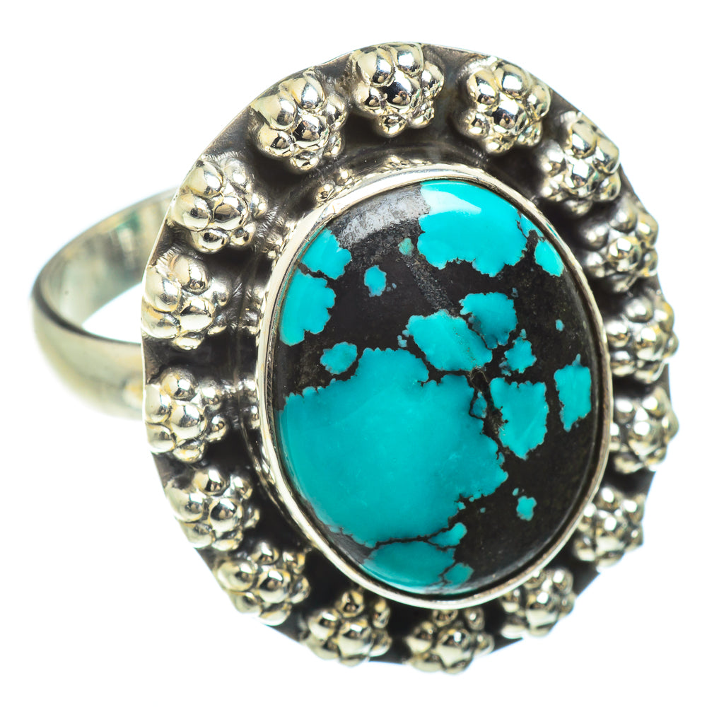 Tibetan Turquoise Rings handcrafted by Anasilvercos - RING41820