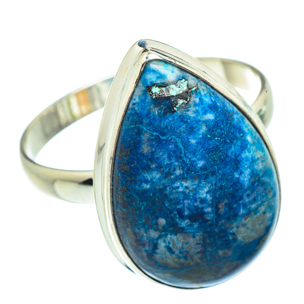 Chrysocolla In Quartz Rings handcrafted by Anasilvercos - RING41966