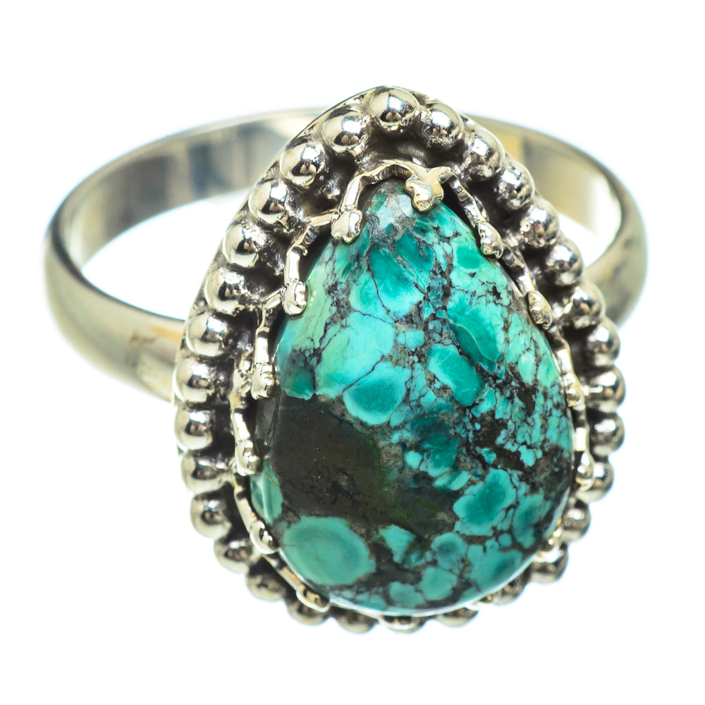 Tibetan Turquoise Rings handcrafted by Anasilvercos - RING42092