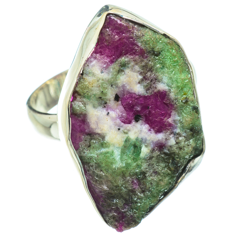 Ruby Zoisite Rings handcrafted by Anasilvercos - RING42339
