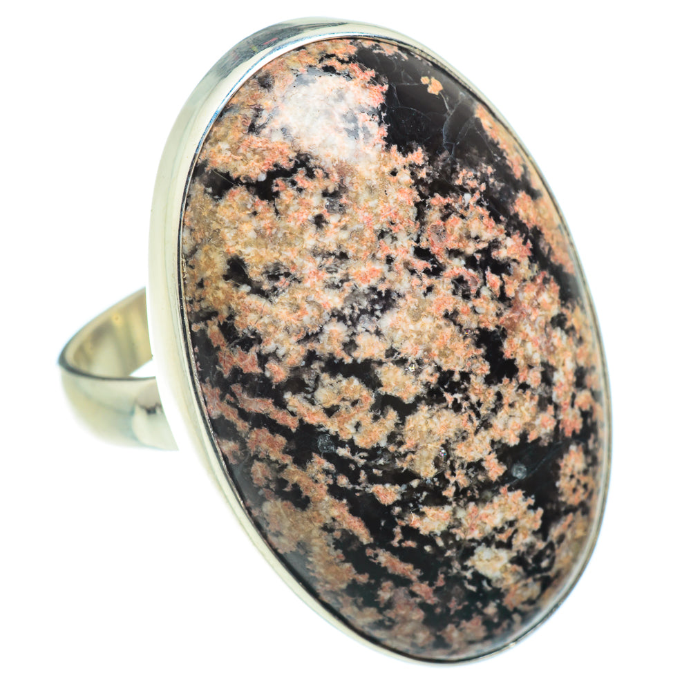 Snowflake Obsidian Rings handcrafted by Anasilvercos - RING42350