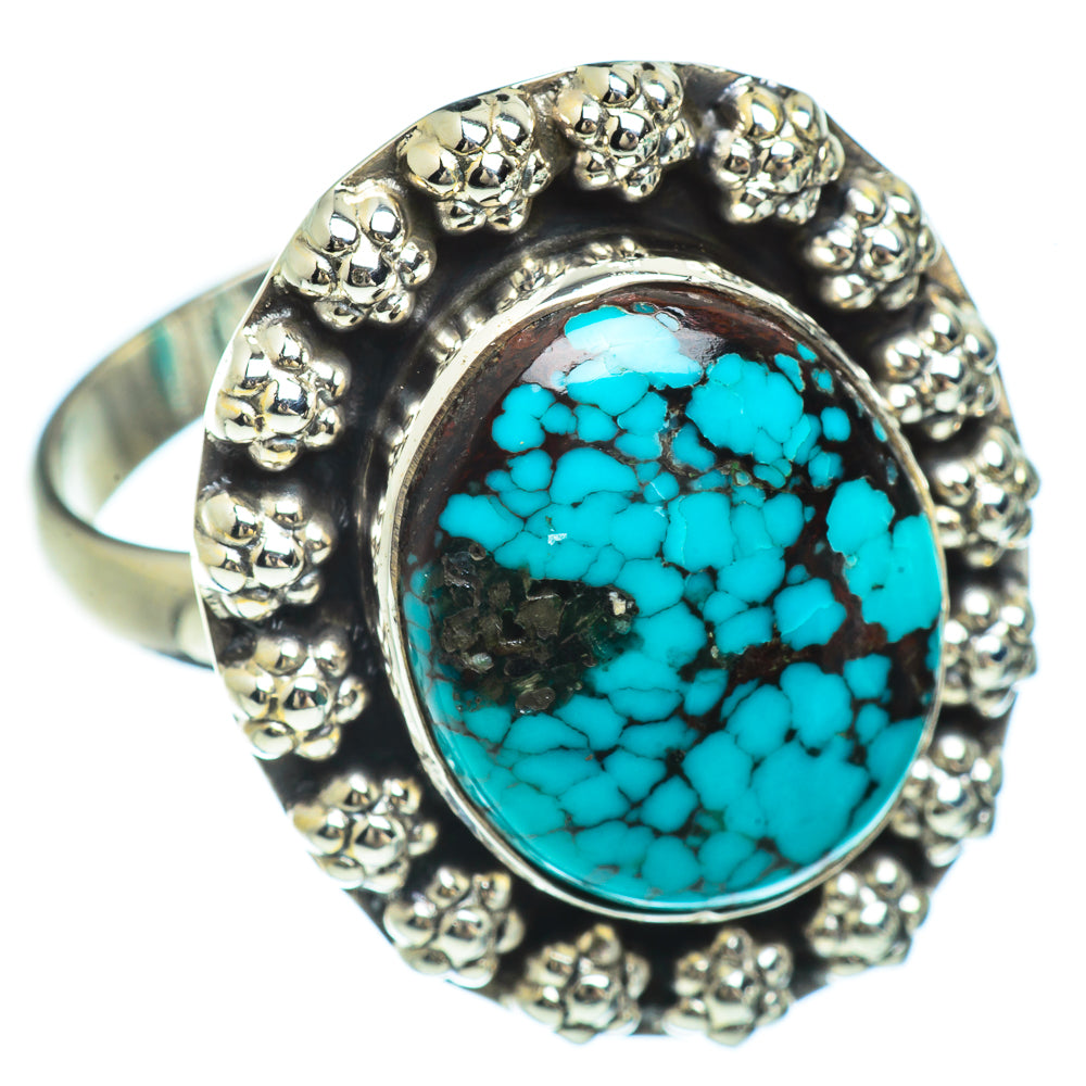 Tibetan Turquoise Rings handcrafted by Anasilvercos - RING42574