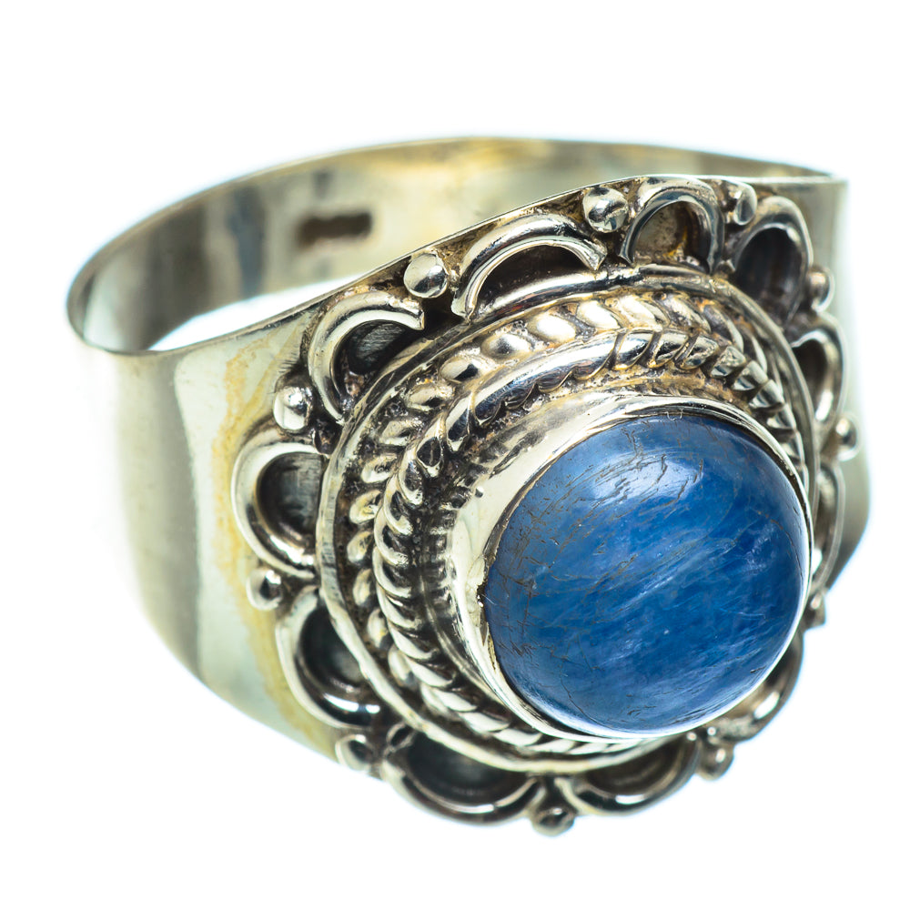 Blue Fluorite Rings handcrafted by Anasilvercos - RING42844