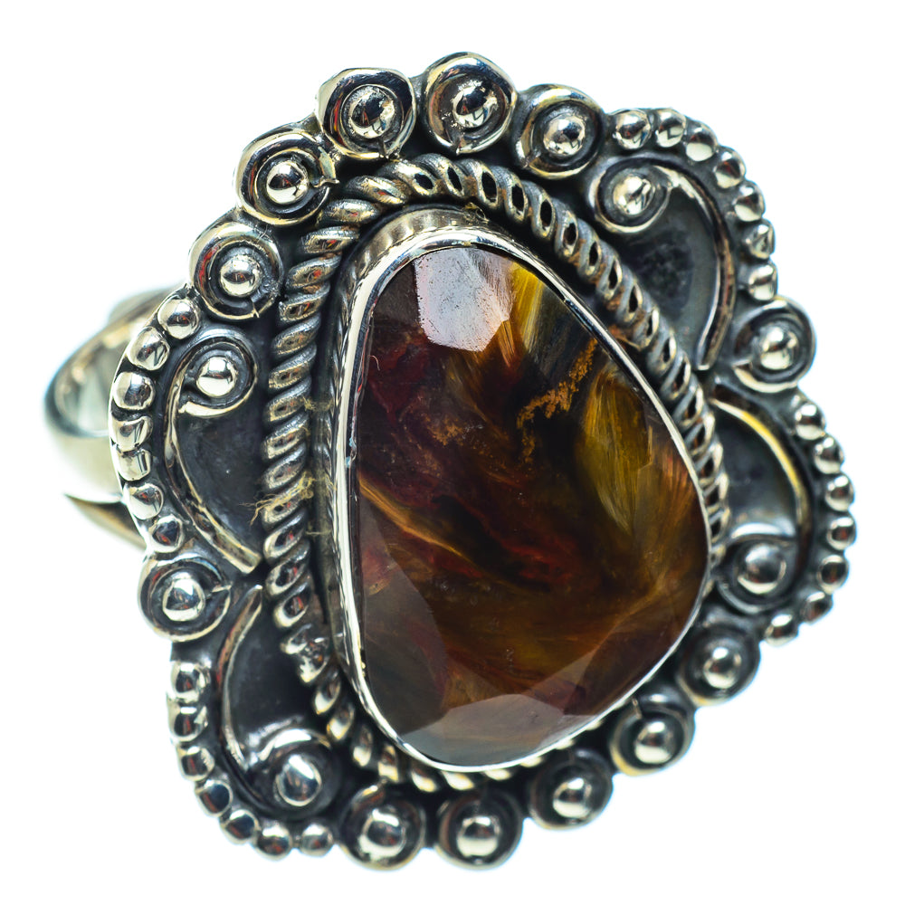 Golden Pietersite Rings handcrafted by Anasilvercos - RING43128