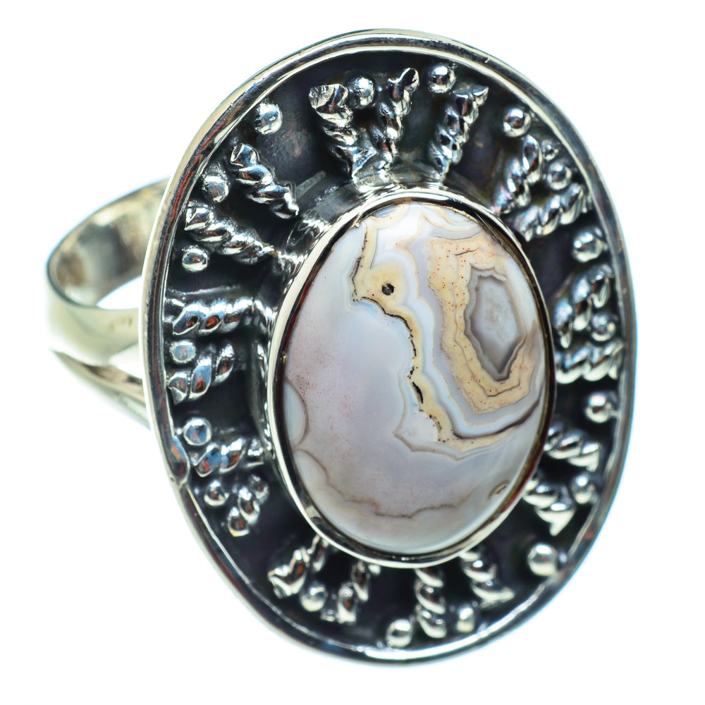 Laguna Lace Agate Rings handcrafted by Anasilvercos - RING43138 - Photo 2