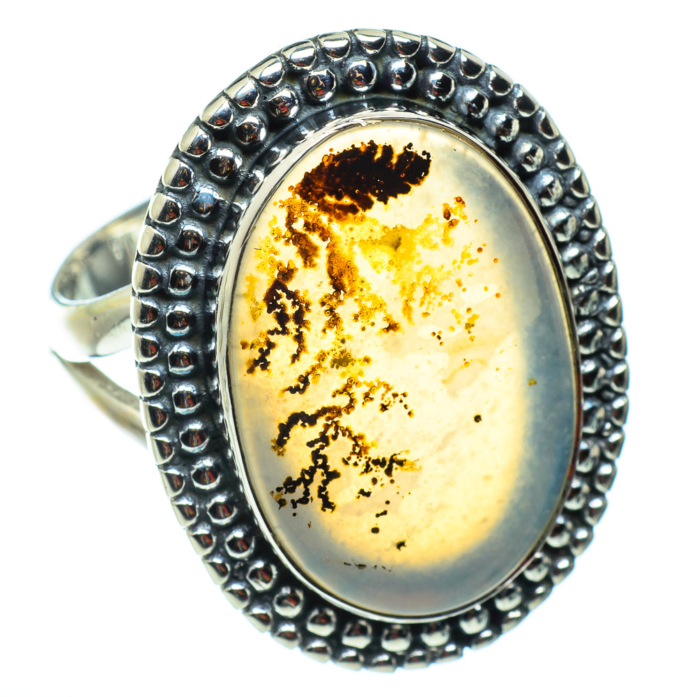 Scenic Dendritic Agate Rings handcrafted by Anasilvercos - RING43192